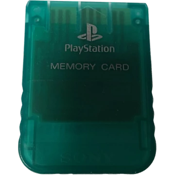 Playstation 1 memóriakártya(Átlátszó Zöld)