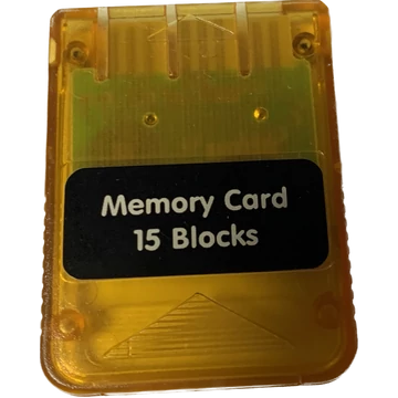 Playstation 1 memóriakártya 15 Blocks sárga