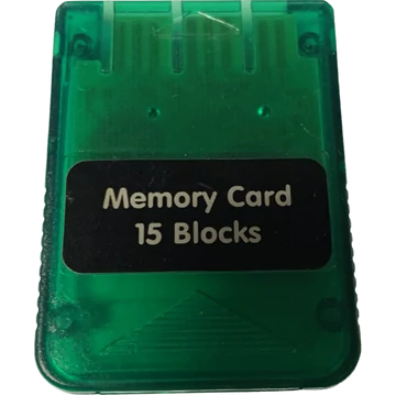 Playstation 1 memóriakártya 15 Blocks zöld