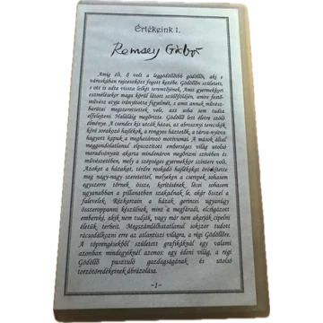 Romsey Gábor 1925-1999 VHS