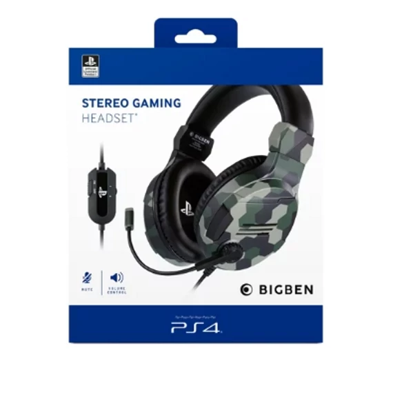 Nacon Stereo Gaming Headset V3 - Zöld terepmintás (PS4)