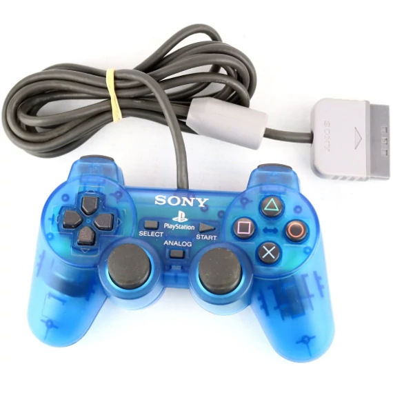 PS1 Analog Controller SCPH-1200 Clear Blue