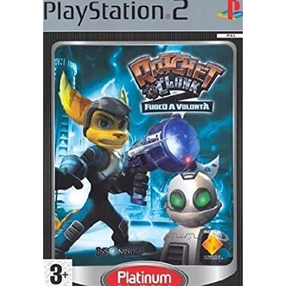 Ratchet & Clank 2: Fuoco a Volontà PS2 Platinum-olasz borító
